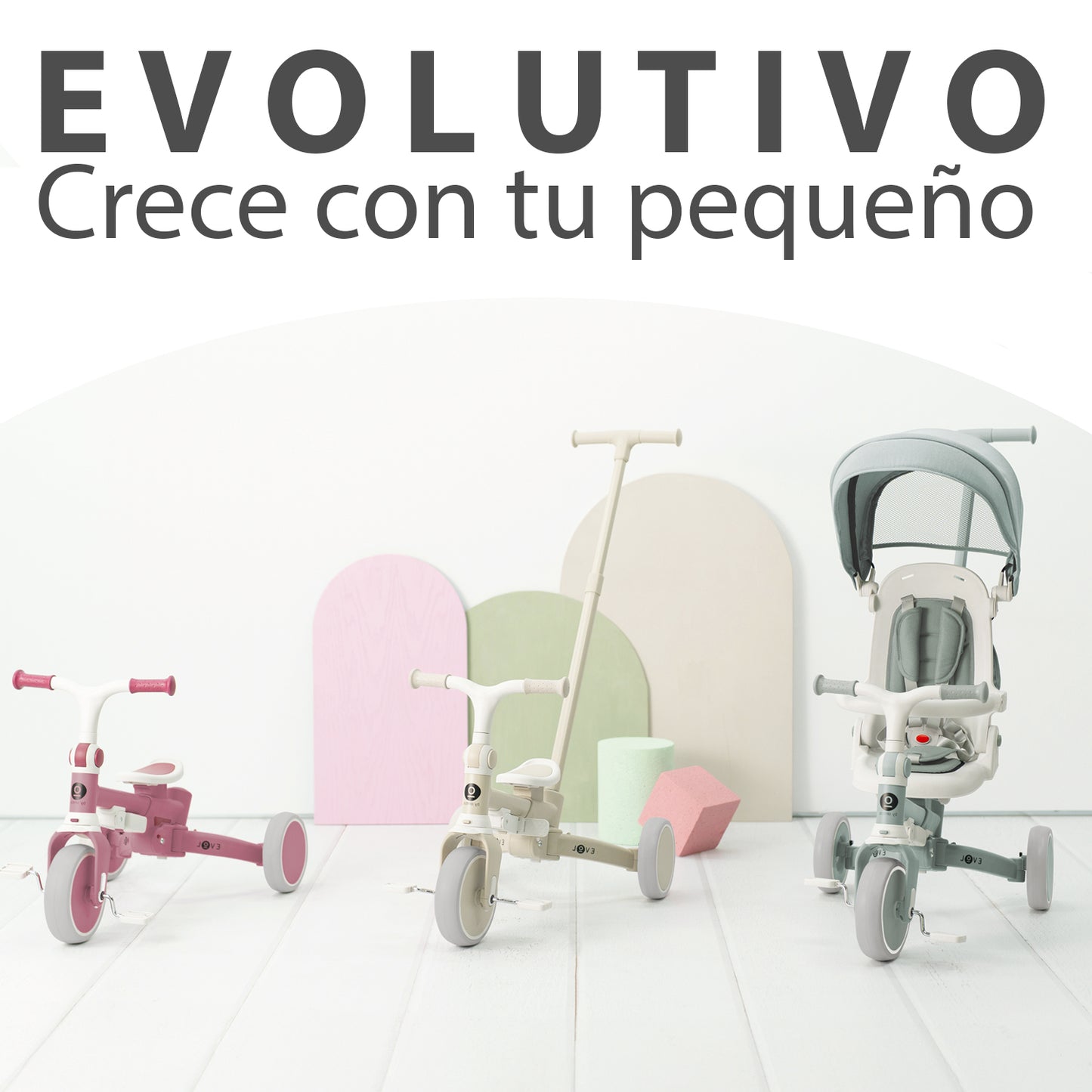 Olmitos - Triciclo Evolutivo de Bebé 5 en 1 EVOL - Bicicleta 1 hasta 5 años