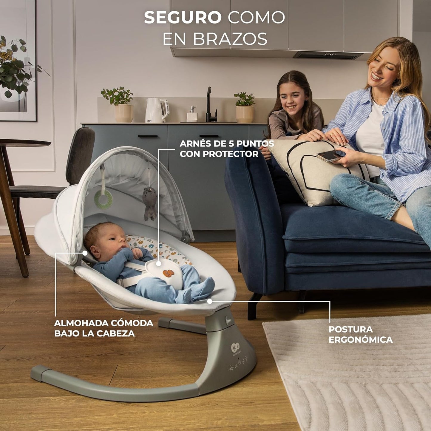 Kinderkraft - Hamaca Lumi 2 - Columpio eléctrico