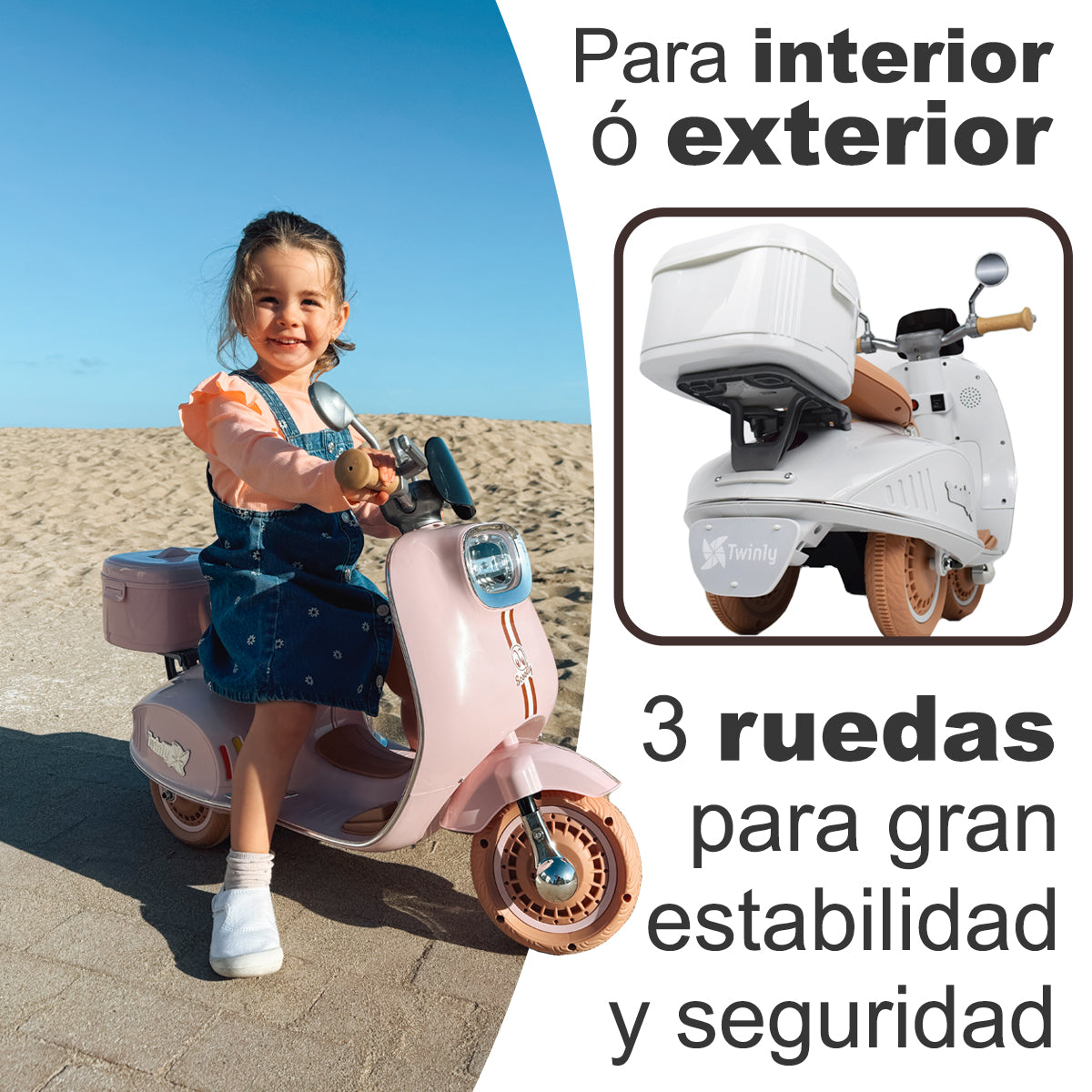 Moto Eléctrica para niños SCOOTLY de Twinly