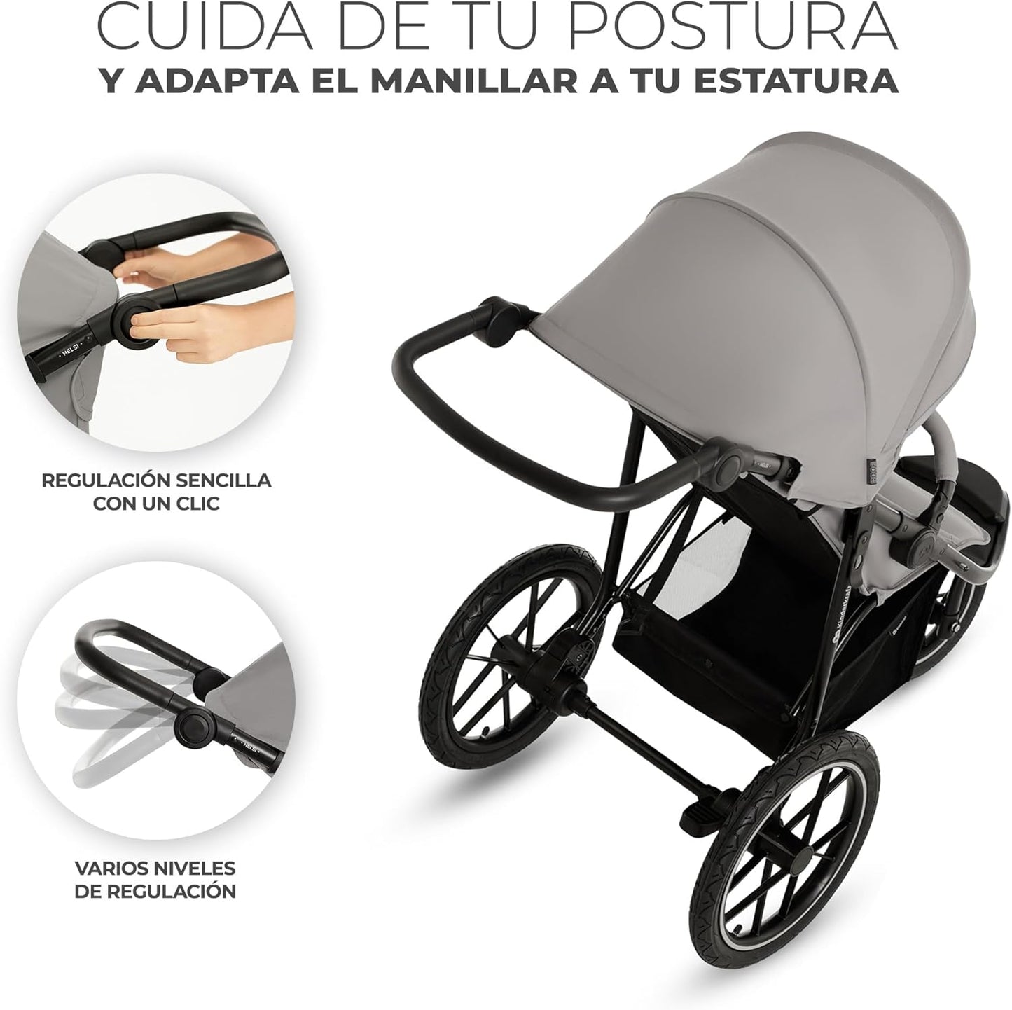 Helsi2 Silla de paseo 3 ruedas para correr de Kinderkraft
