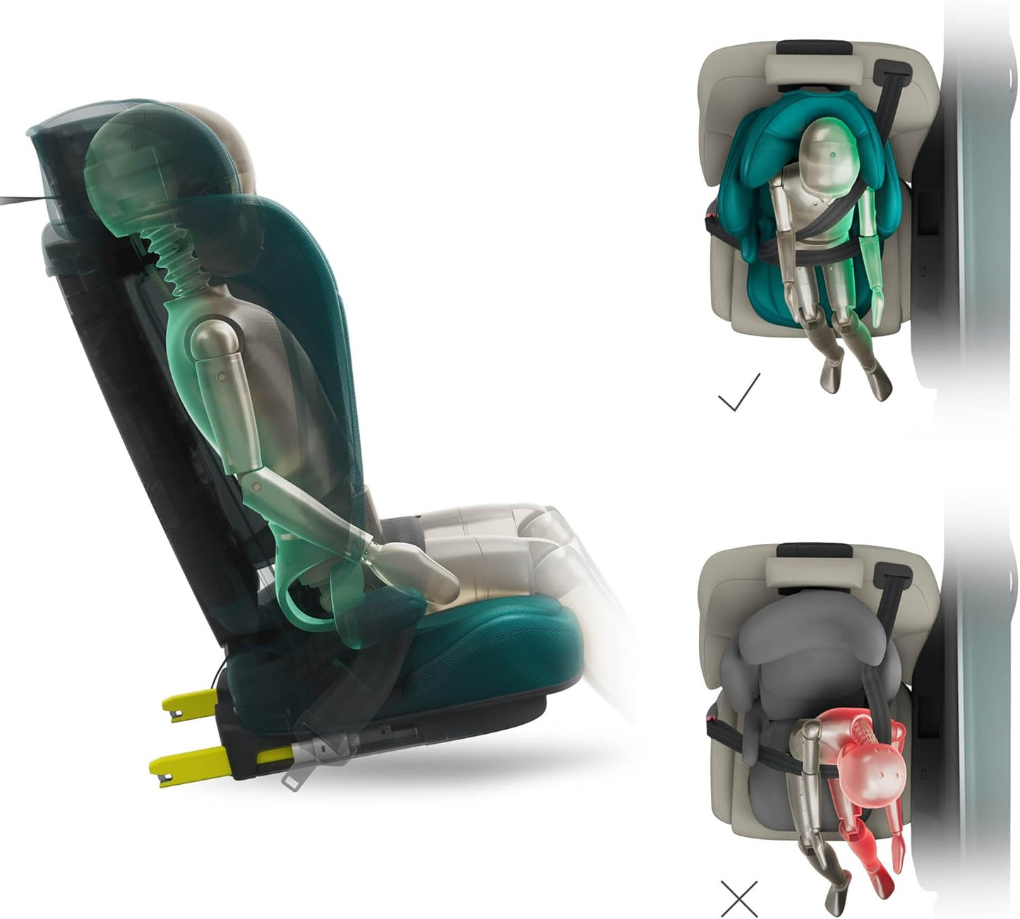 Kinderkraft UNITY 2 i-Size 100-150 cm | Silla de Coche ISOFIX Reclinable Grupo 2/3 de Kinderkraft