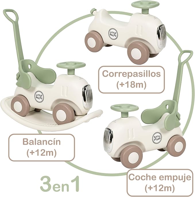 Olmitos Race 3 em 1 Evolutionary Rocker e Ride-On