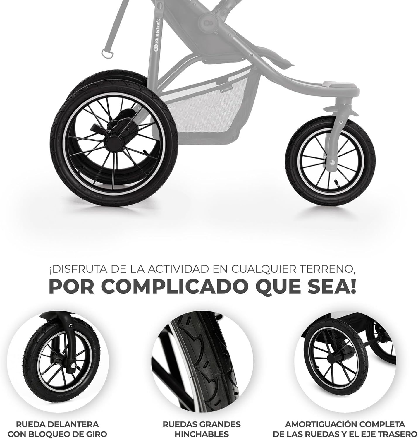 Helsi2 Silla de paseo 3 ruedas para correr de Kinderkraft