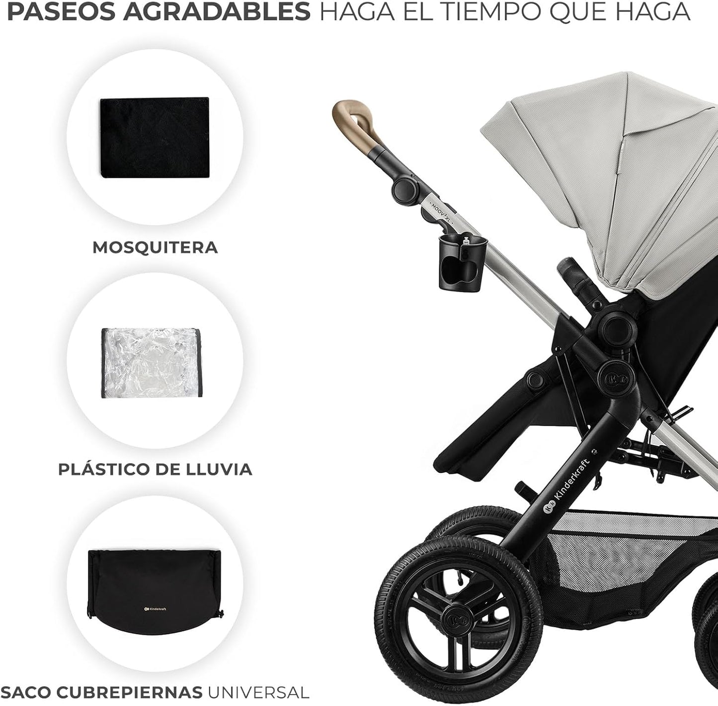 Carrinho de bebê conversível Kinderkraft MOOV2 XL 3 em 1
