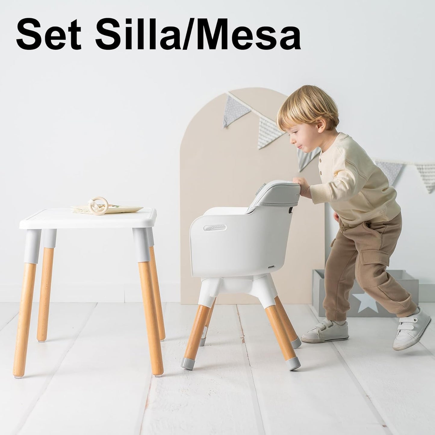 Trona bebé KOMBO Convertible 2 en 1 Mesa con Silla para Niños de Olmitos