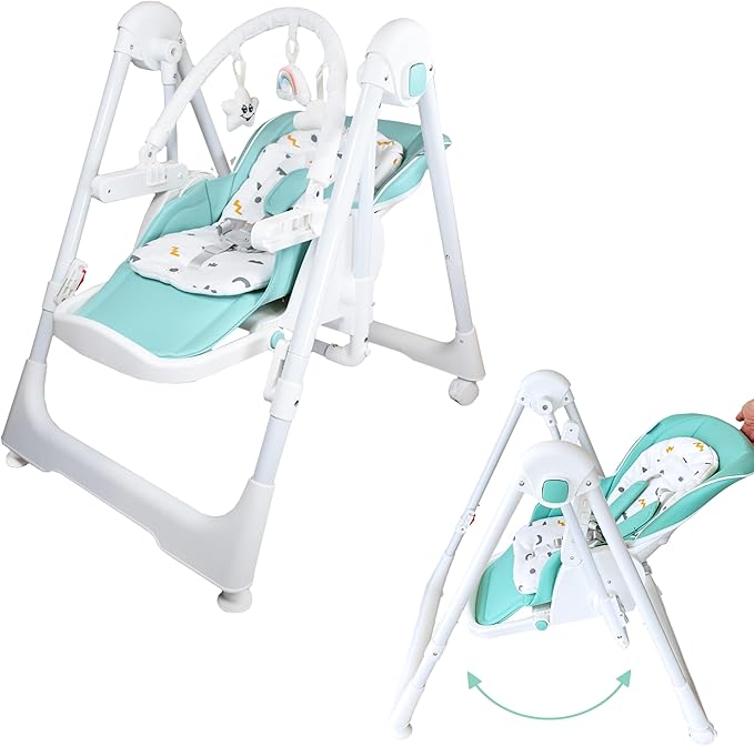 Cadeira alta multifuncional 3 em 1 Twinly Movity Pro com balanço e cadeira de balanço