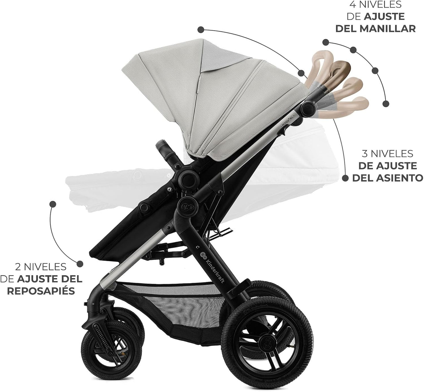 Carrinho de bebê conversível Kinderkraft MOOV2 XL 3 em 1
