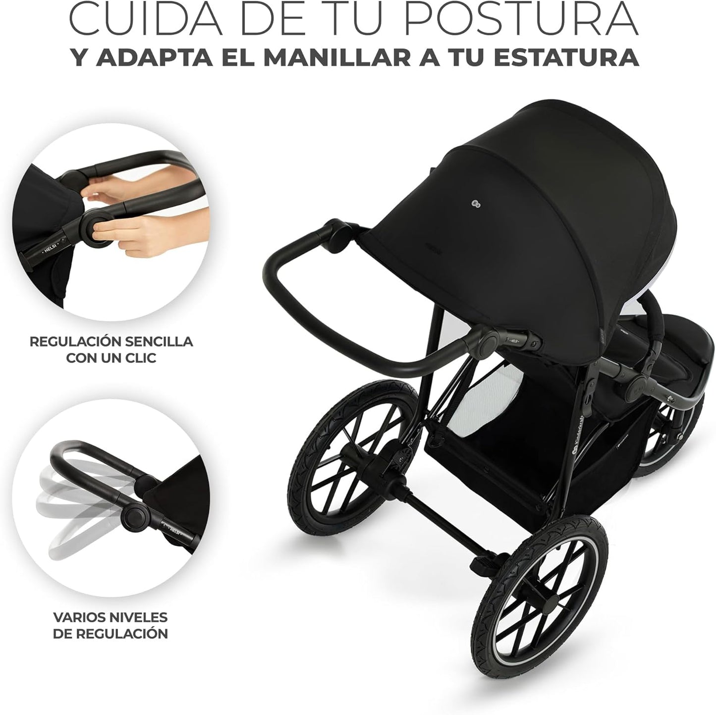 Helsi2 Silla de paseo 3 ruedas para correr de Kinderkraft