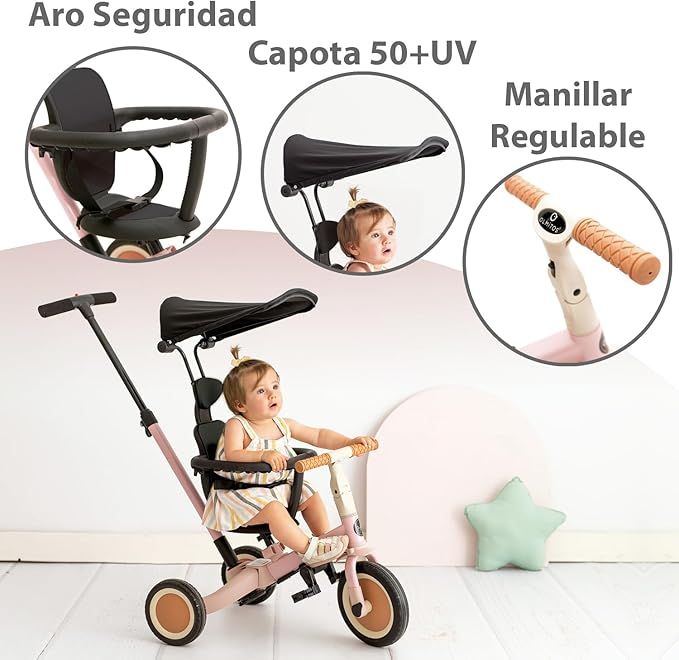 Triciclo Evolutivo para Bebês Olmitos GYRO+ 5 em 1