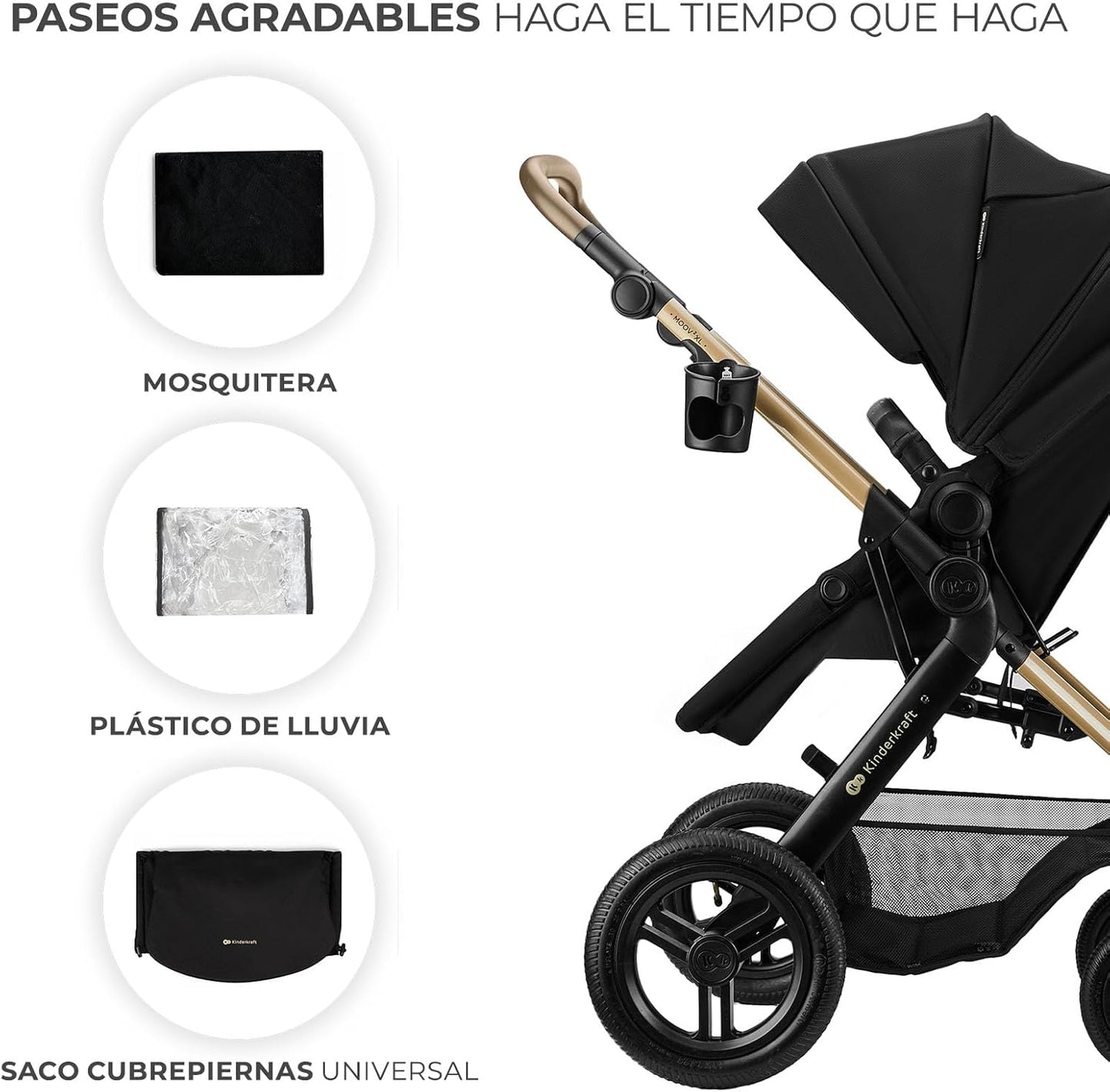Carrinho de bebê conversível Kinderkraft MOOV2 XL 3 em 1