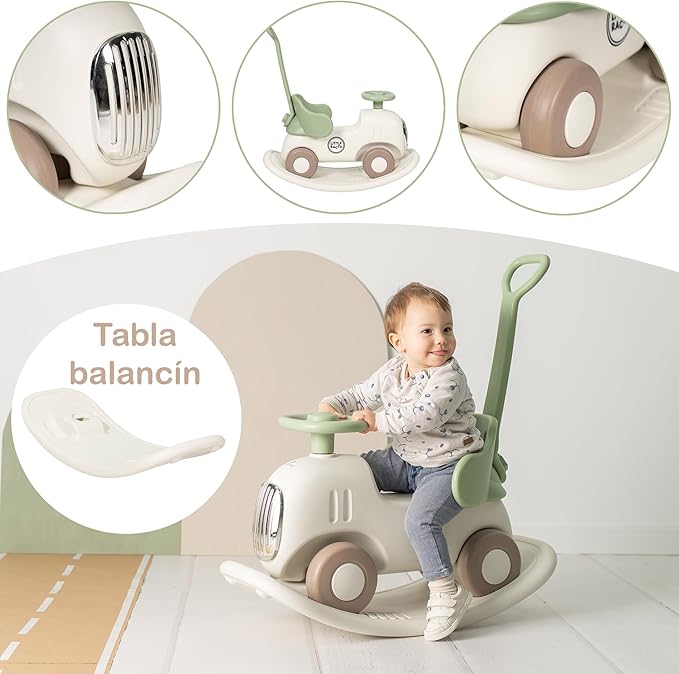 Olmitos Race 3 em 1 Evolutionary Rocker e Ride-On