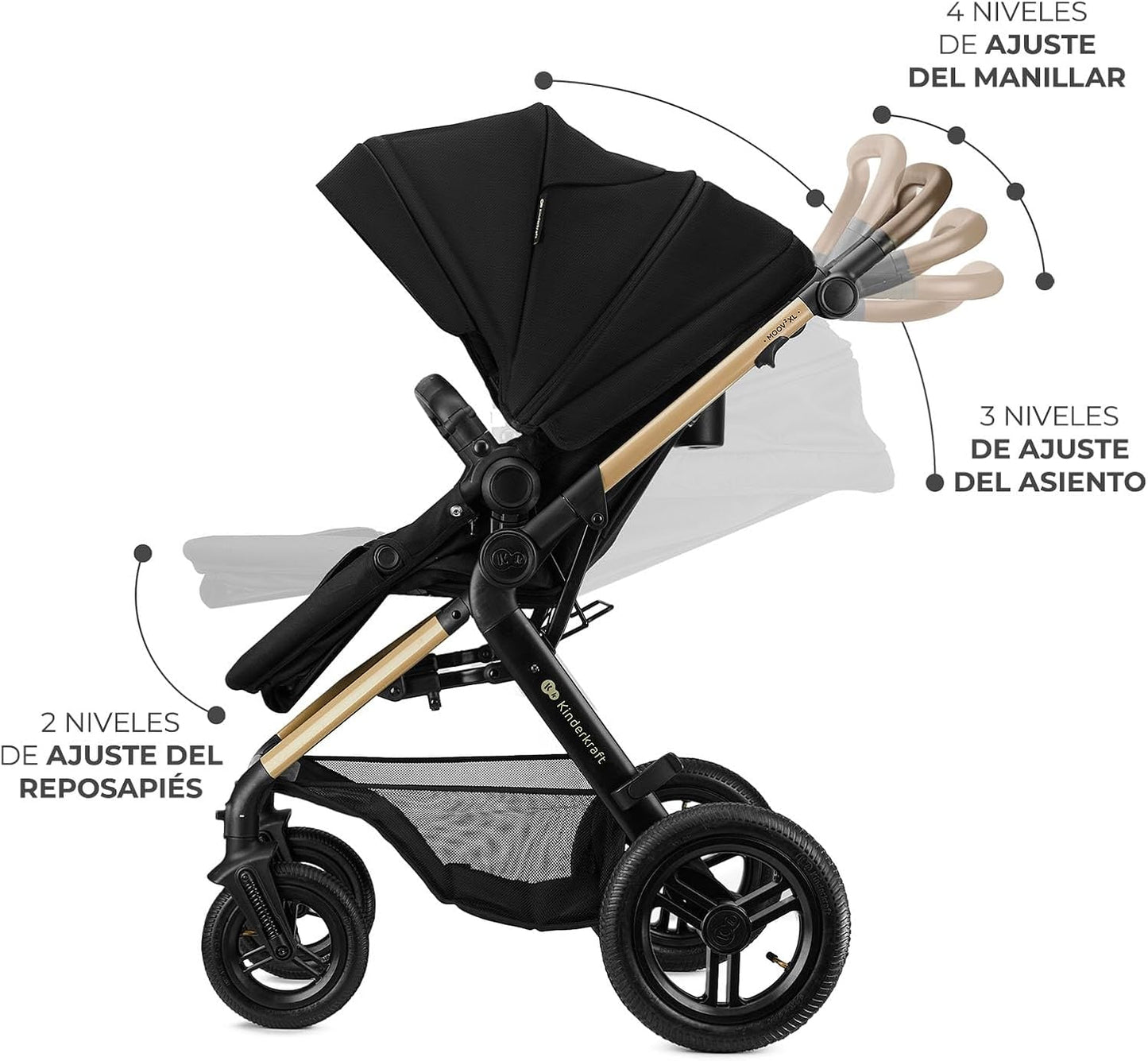 Carrinho de bebê conversível Kinderkraft MOOV2 XL 3 em 1
