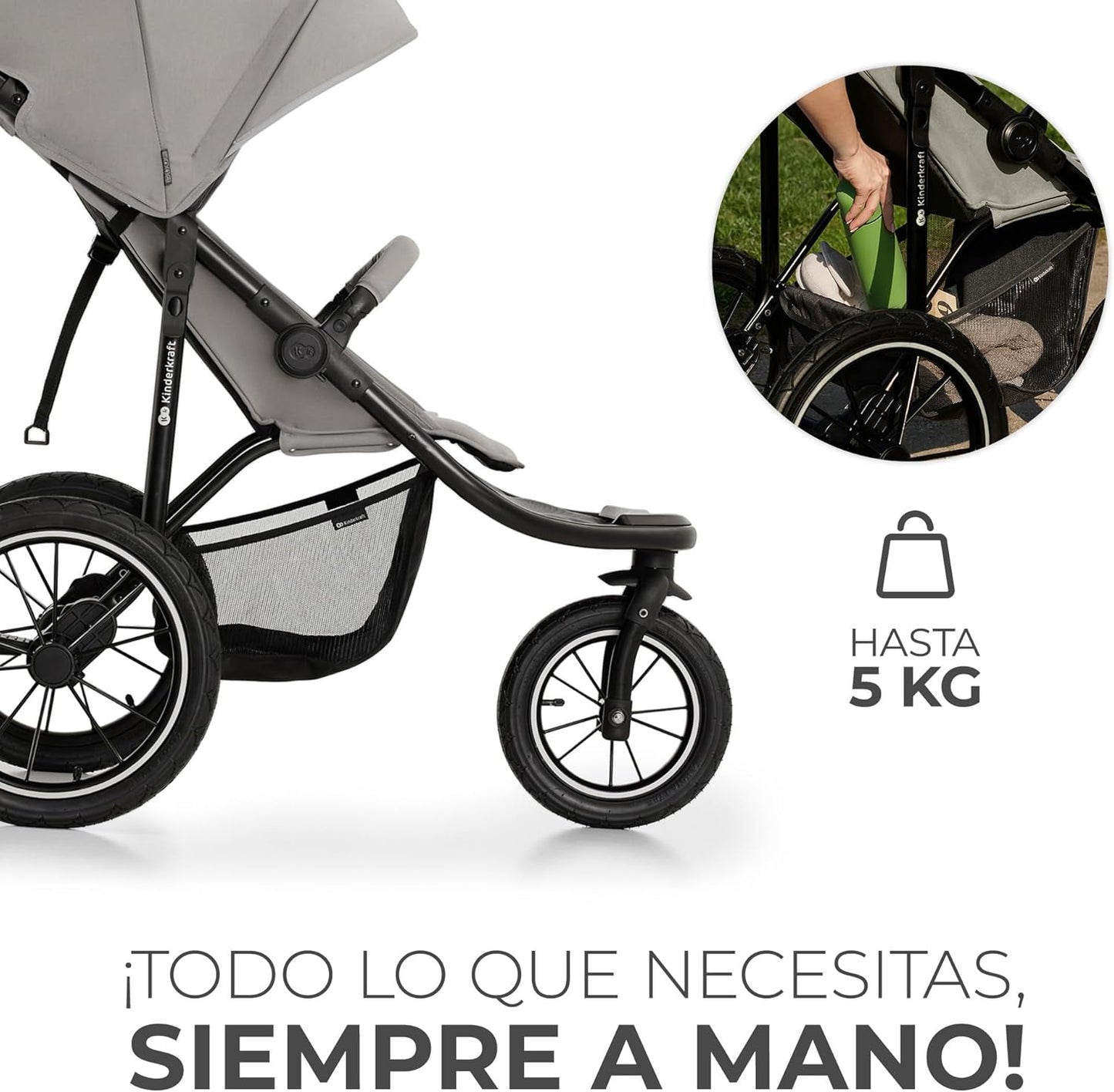 Helsi2 Silla de paseo 3 ruedas para correr de Kinderkraft