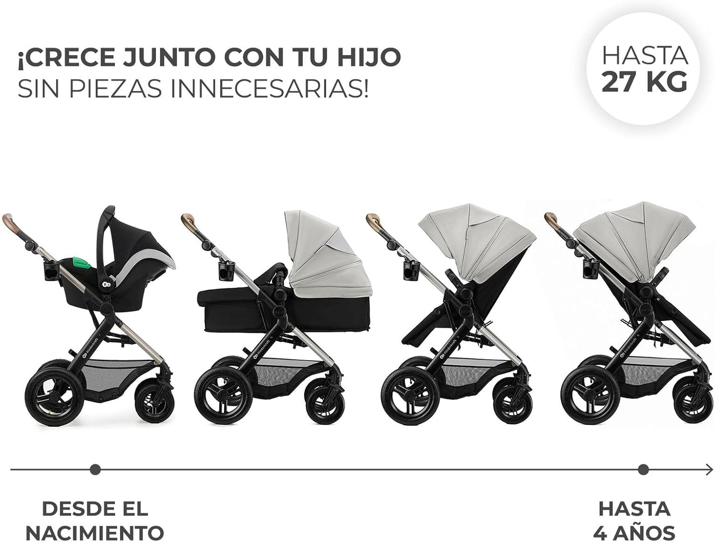 Carrinho de bebê conversível Kinderkraft MOOV2 XL 3 em 1