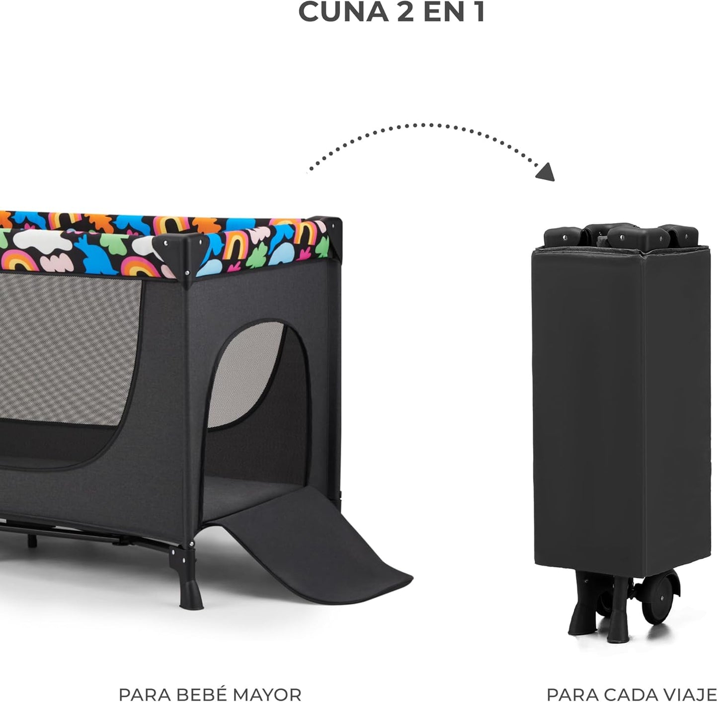 Berço de viagem multifuncional 2 em 1 Kinderkraft JOY 2