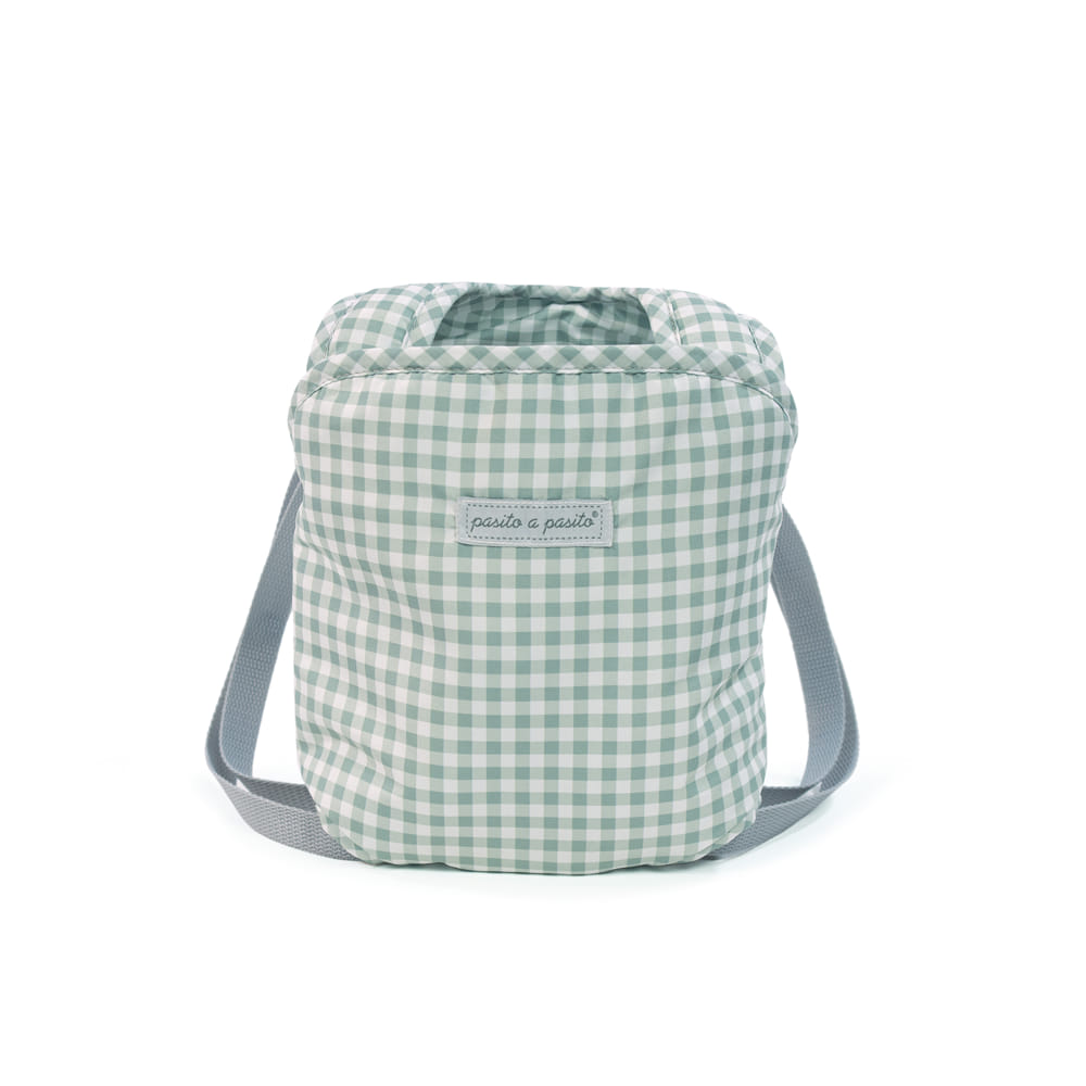 Mochila Portabebe Juguete Tom Vichy Verde Pasito a Pasito