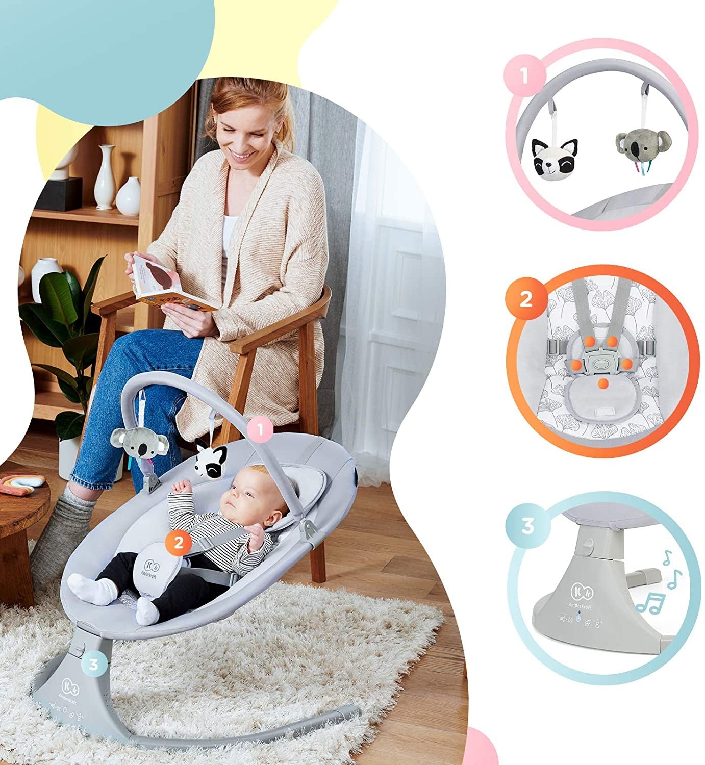 Rede de balanço com controle Luli da Kinderkraft