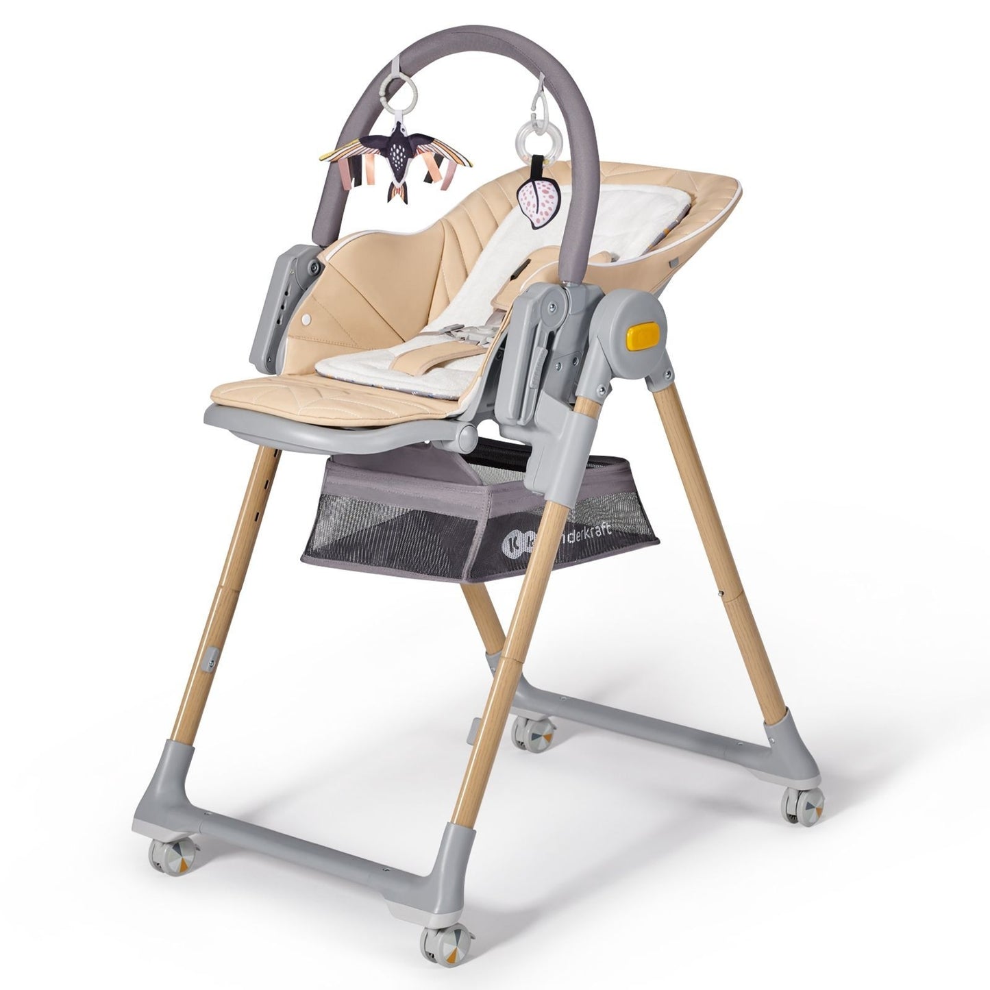 Cadeira alta evolutiva Lastree com arco de jogo Kinderkraft