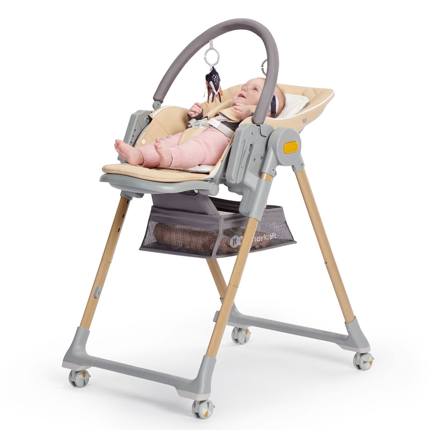 Cadeira alta evolutiva Lastree com arco de jogo Kinderkraft