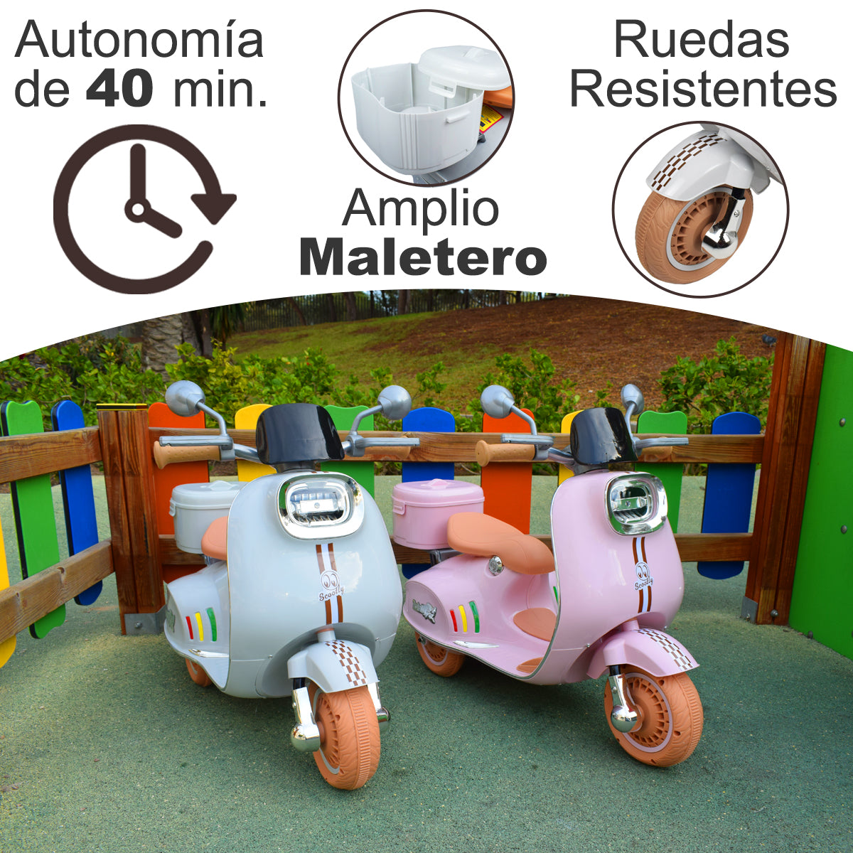 Moto Eléctrica para niños SCOOTLY de Twinly