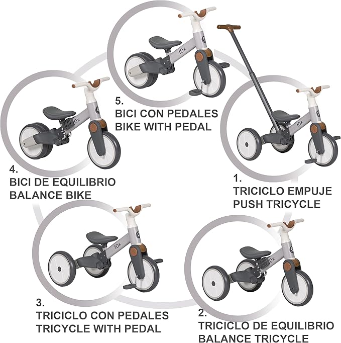 Triciclo Evolutivo bebé Fox 5 en 1 de Olmitos