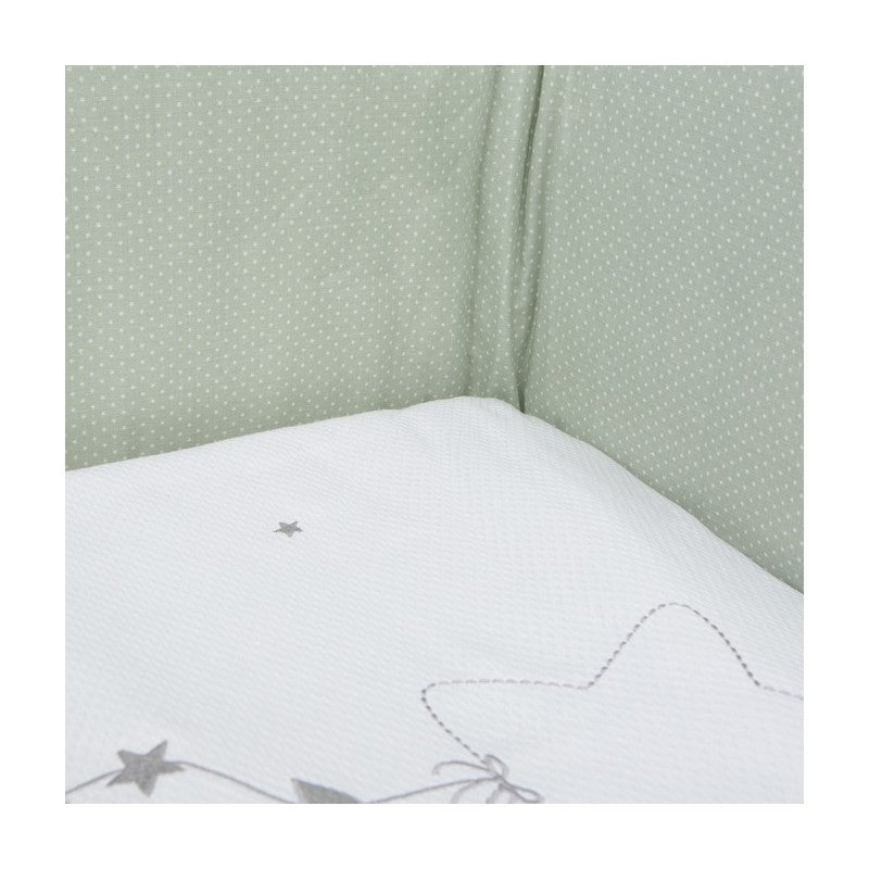 Edredón y Protector Minicuna Luna de Pirulos