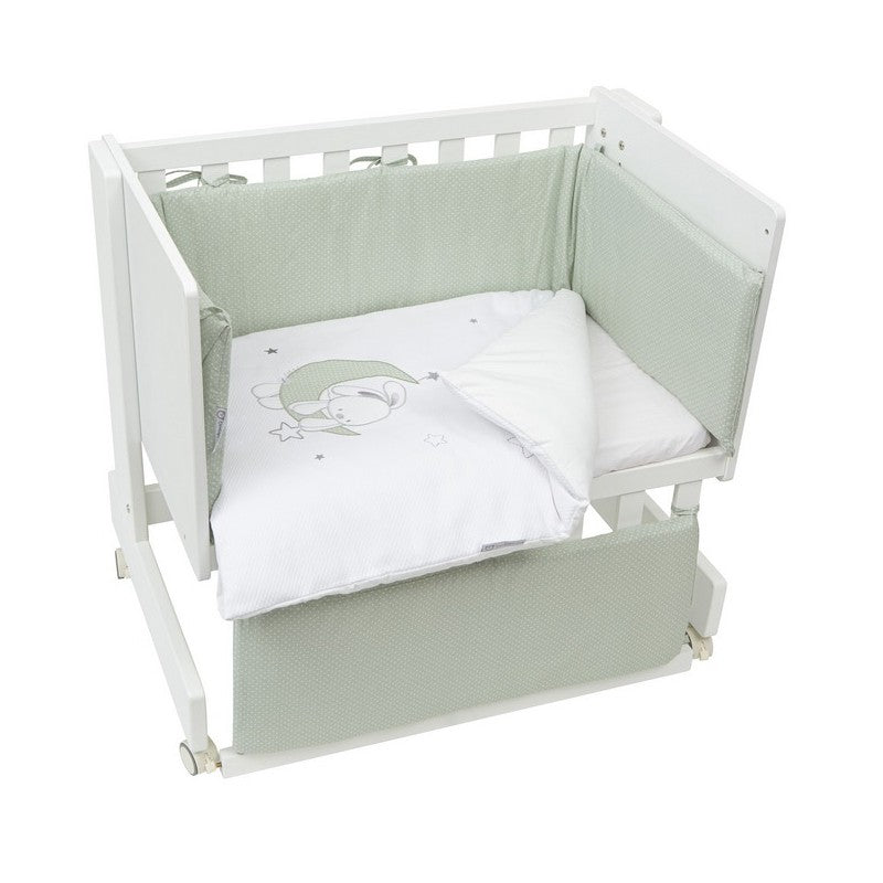 Edredón y Protector Minicuna Luna de Pirulos