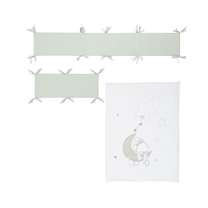 Edredón y Protector Minicuna Luna de Pirulos