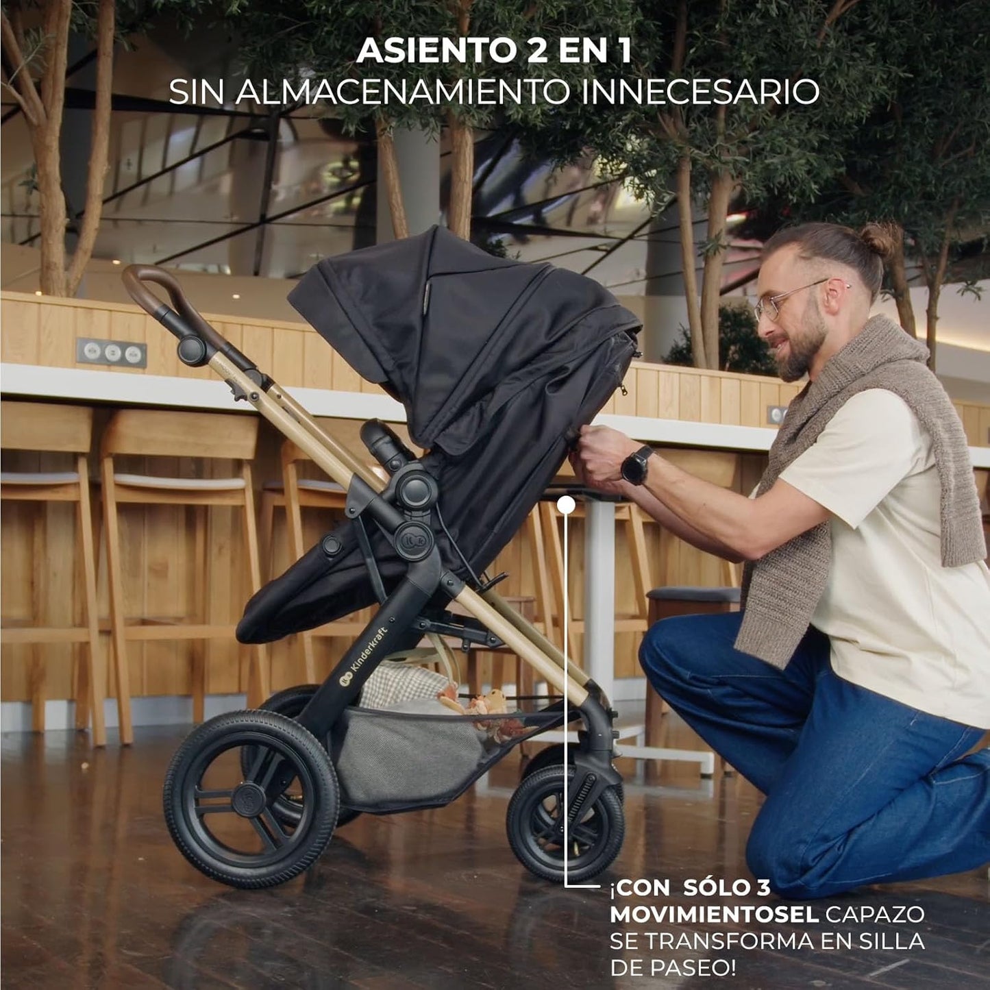 Carrinho de bebê conversível Kinderkraft MOOV2 XL 3 em 1