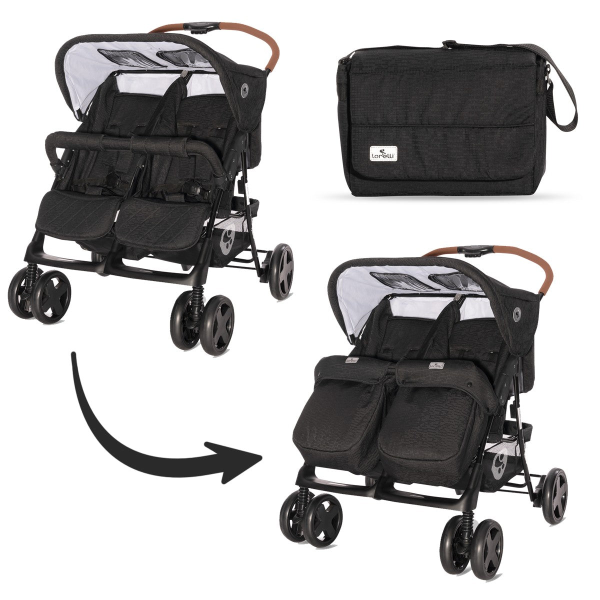 Silla de paseo gemelar Twin de Lorelli