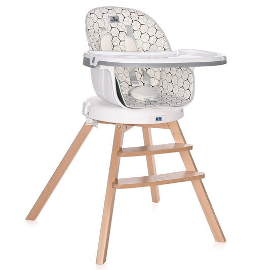 Cadeira alta giratória de madeira para bebês Lorelli Napoli 3 em 1