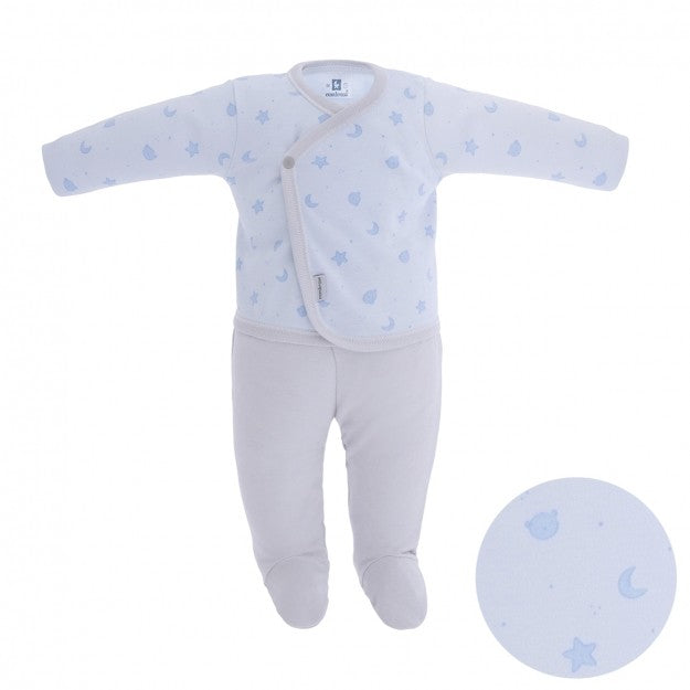 Cambrass Teddy 2 peças pijama longo cruzado