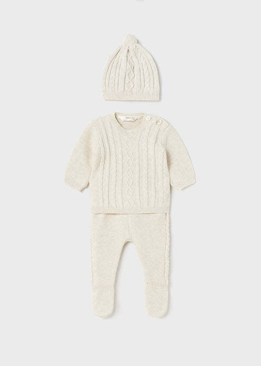 Conjunto de polainas e chapéu de malha Mayoral ECOFRIENDS