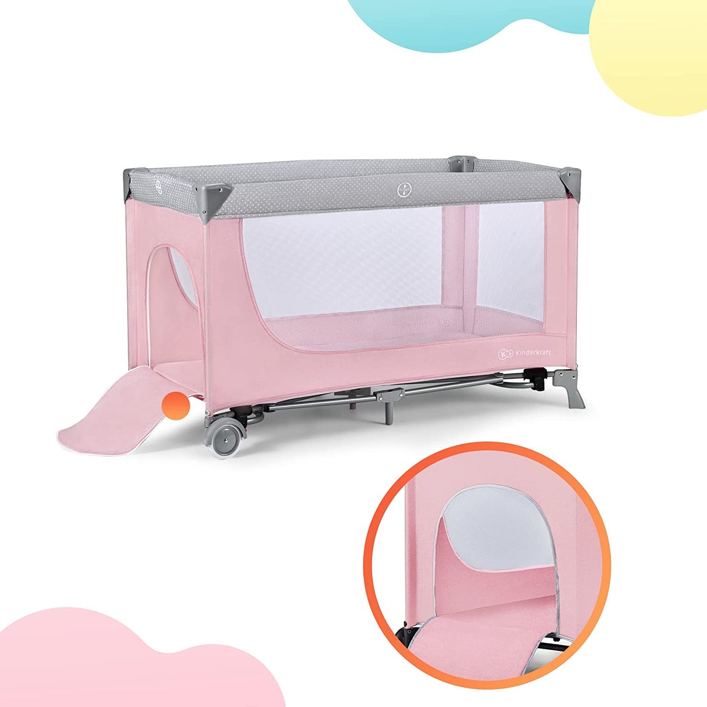 Berço de viagem Leody com acessórios Kinderkaft