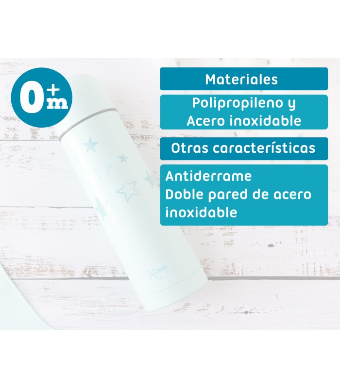 Termo Para Líquidos 500ML Corazones y Estrellas De Kiokids