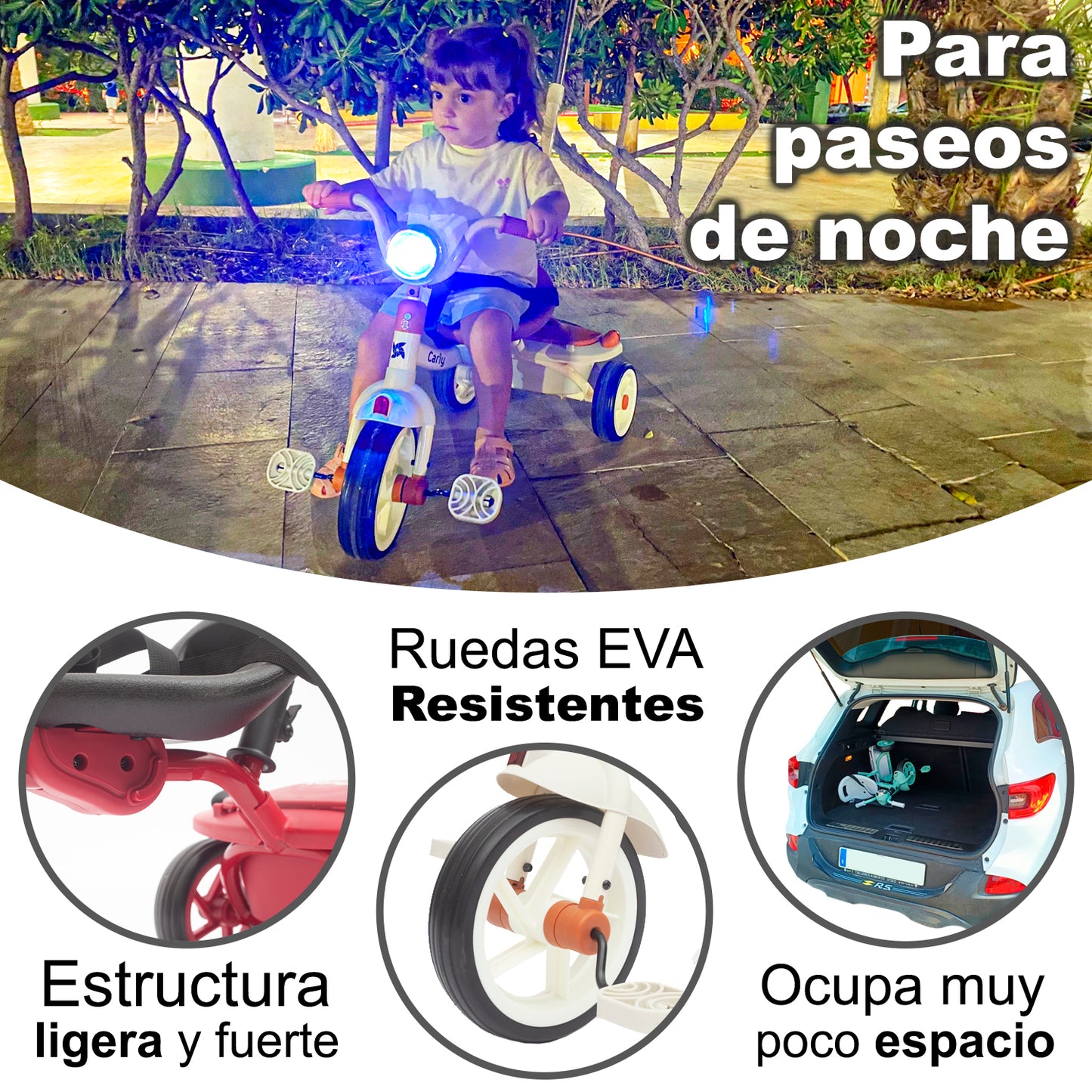 Triciclo Evolutivo bebé Carly de Twinly