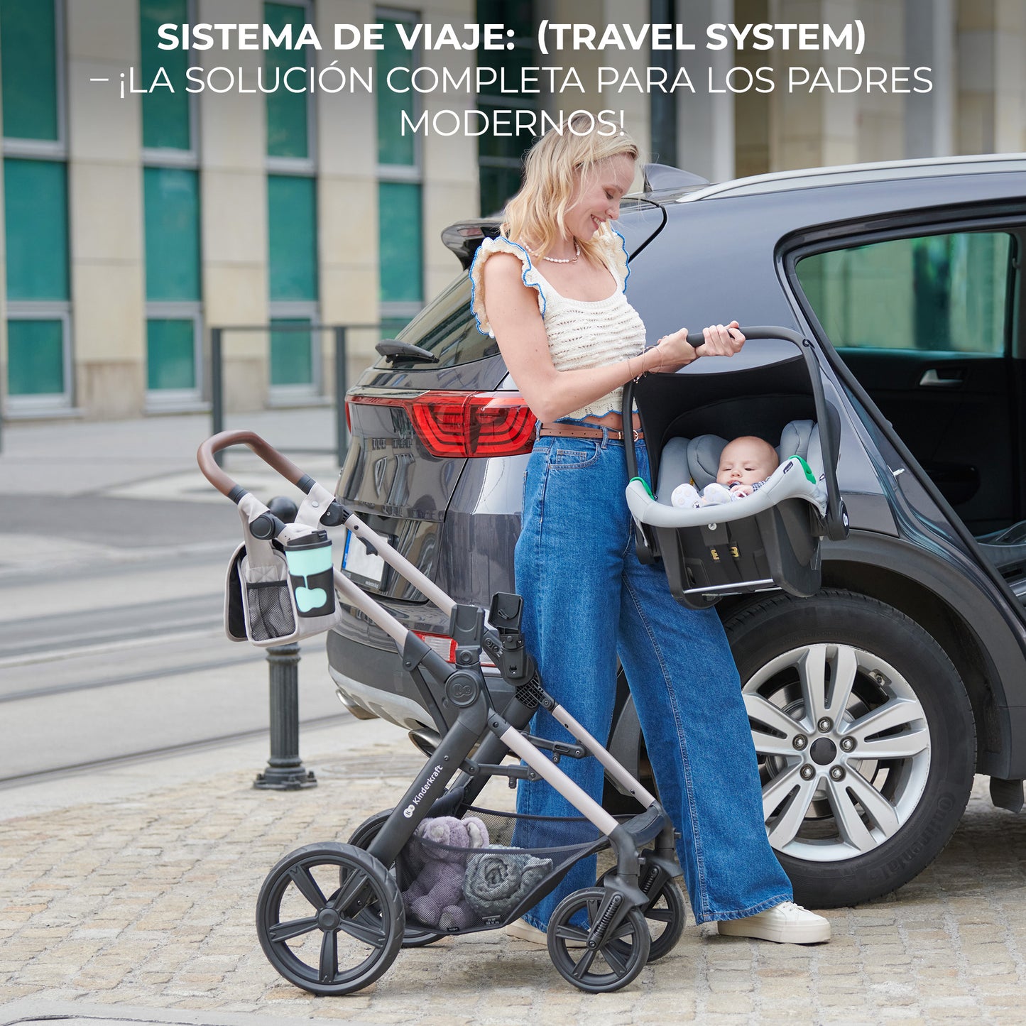 Carrinho de bebê conversível Kinderkraft MOOV2 AIR 3 em 1