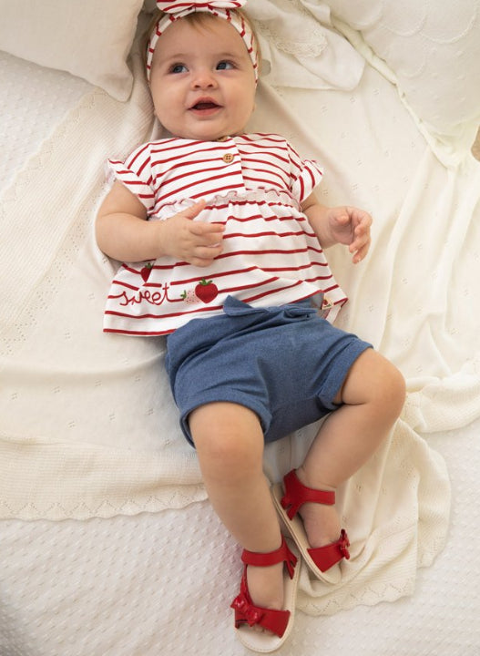 Sandalia lazo recién nacida niña de Mayoral