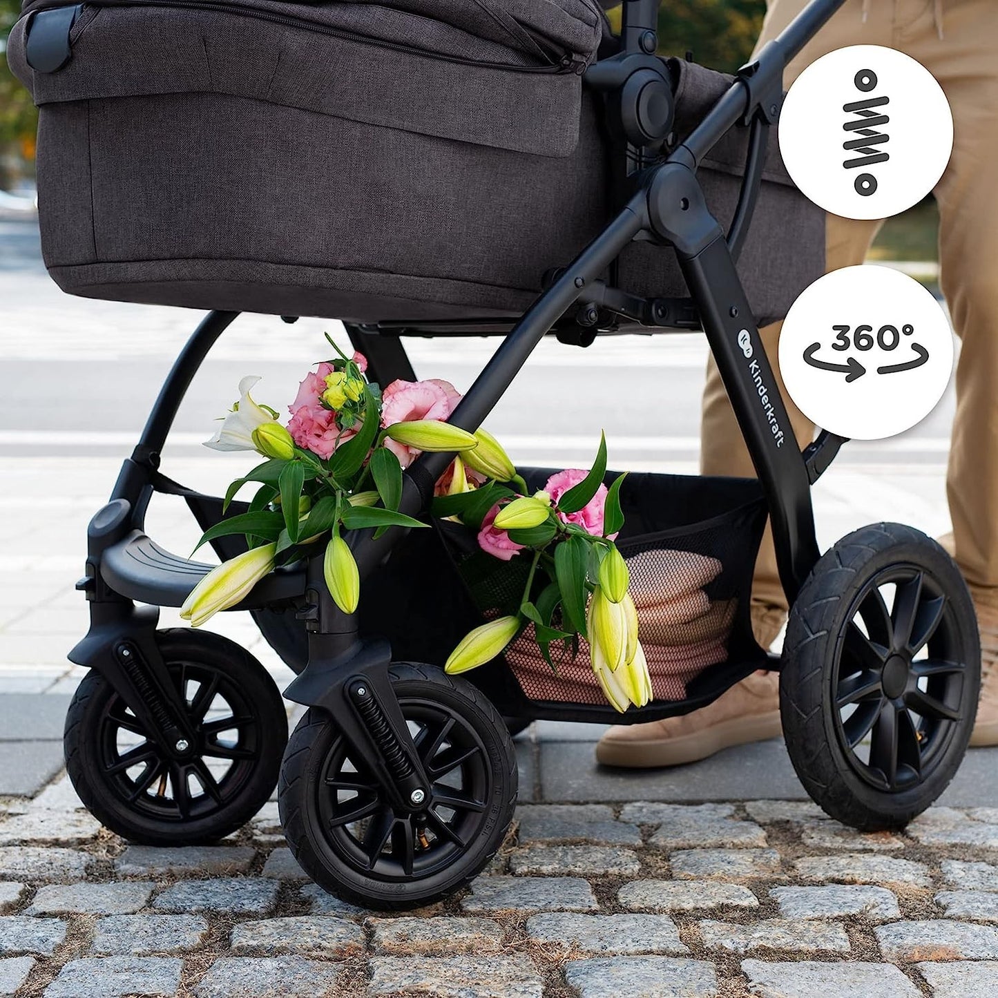 Carrinho de bebê 3 em 1 Kinderkraft XMOOV 2023