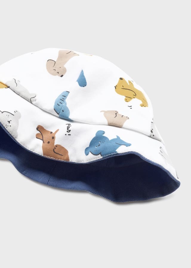 Pelele peto de algodón sostenible con gorro reversible Osito de Mayoral