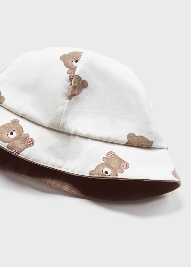 Pelele peto de algodón sostenible con gorro reversible Osito de Mayoral