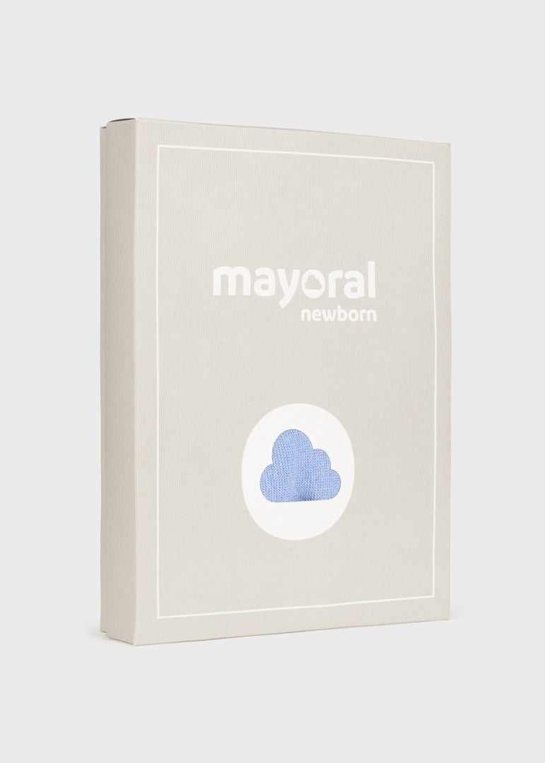 Conjunto 2 piezas tricot de algodón sostenible rayas para recién nacido de Mayoral