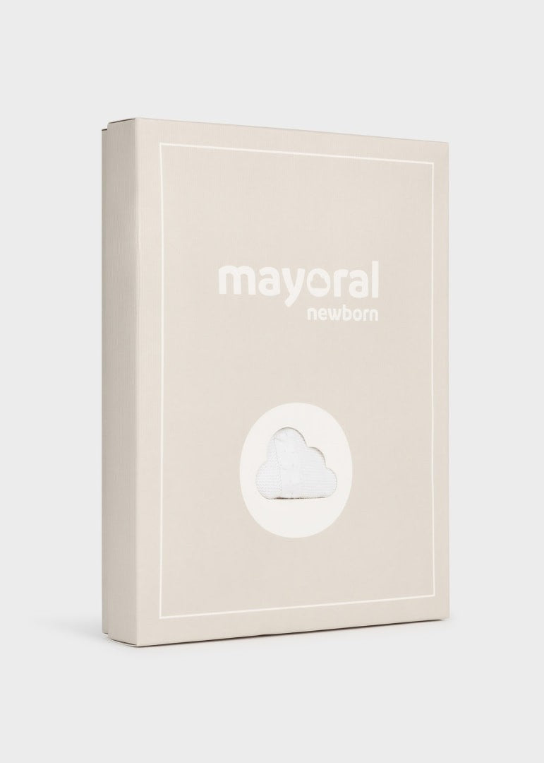 Conjunto 2 piezas tricot de algodón sostenible rayas para recién nacido de Mayoral