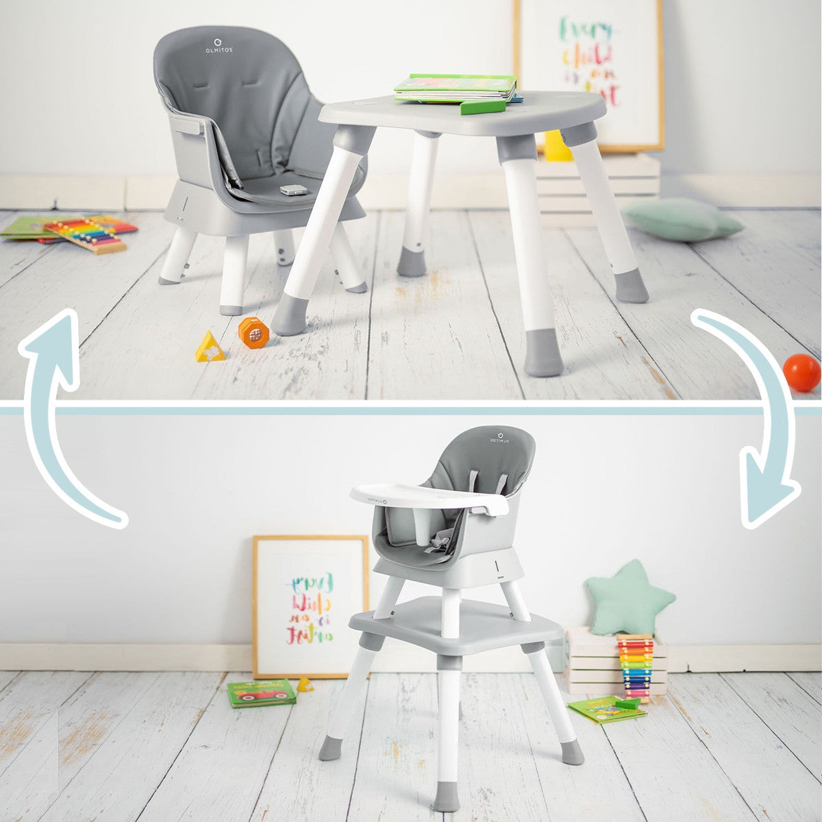 Cadeira alta multifuncional Olmitos 5 em 1