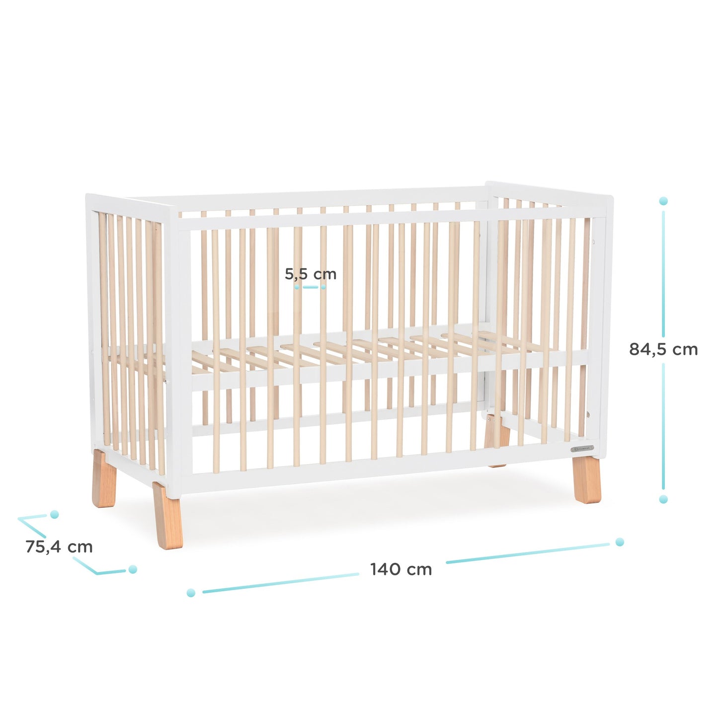 Maxicuna de Madera 2 en 1 LUNKY XL de Kinderkraft