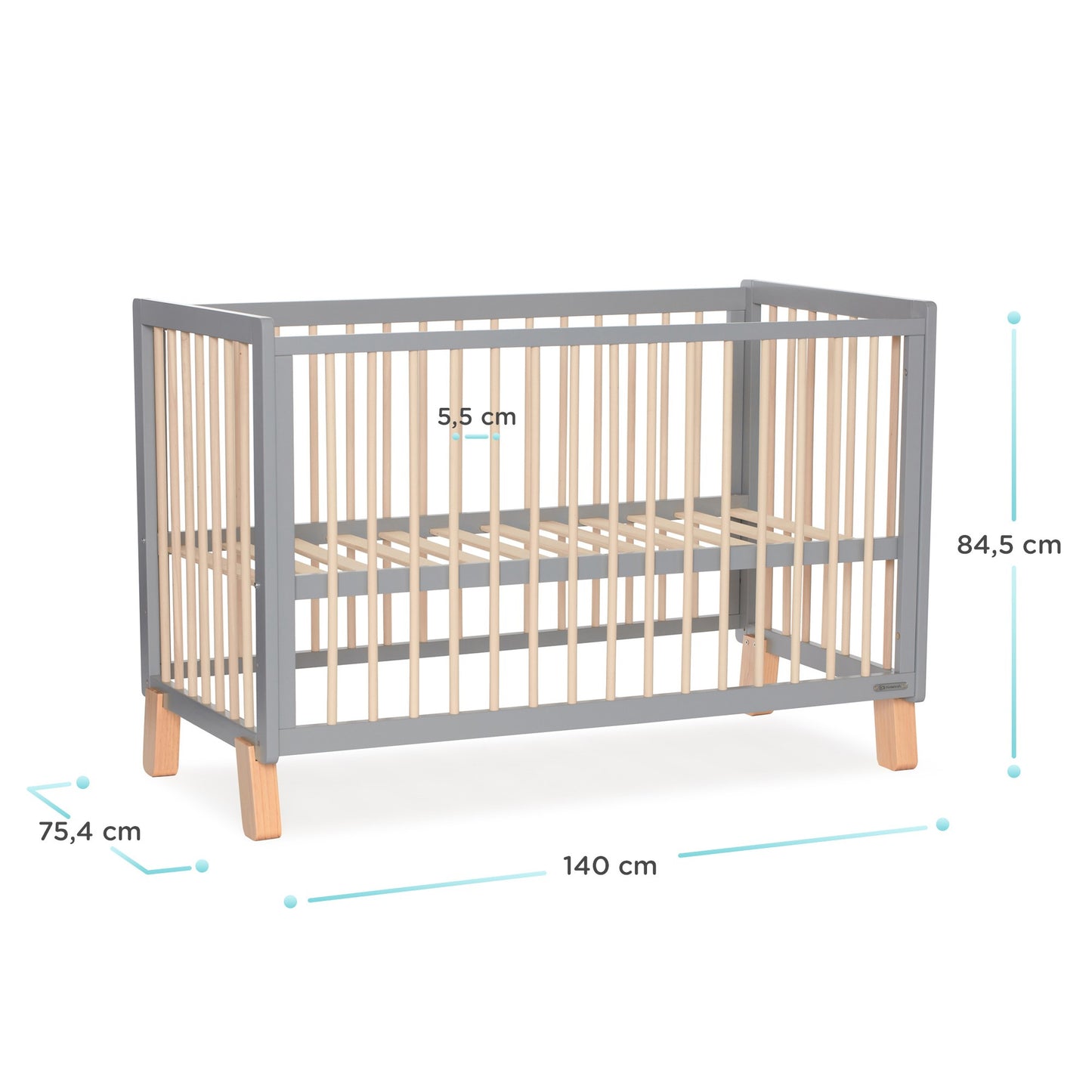 Maxicuna de Madera 2 en 1 LUNKY XL de Kinderkraft