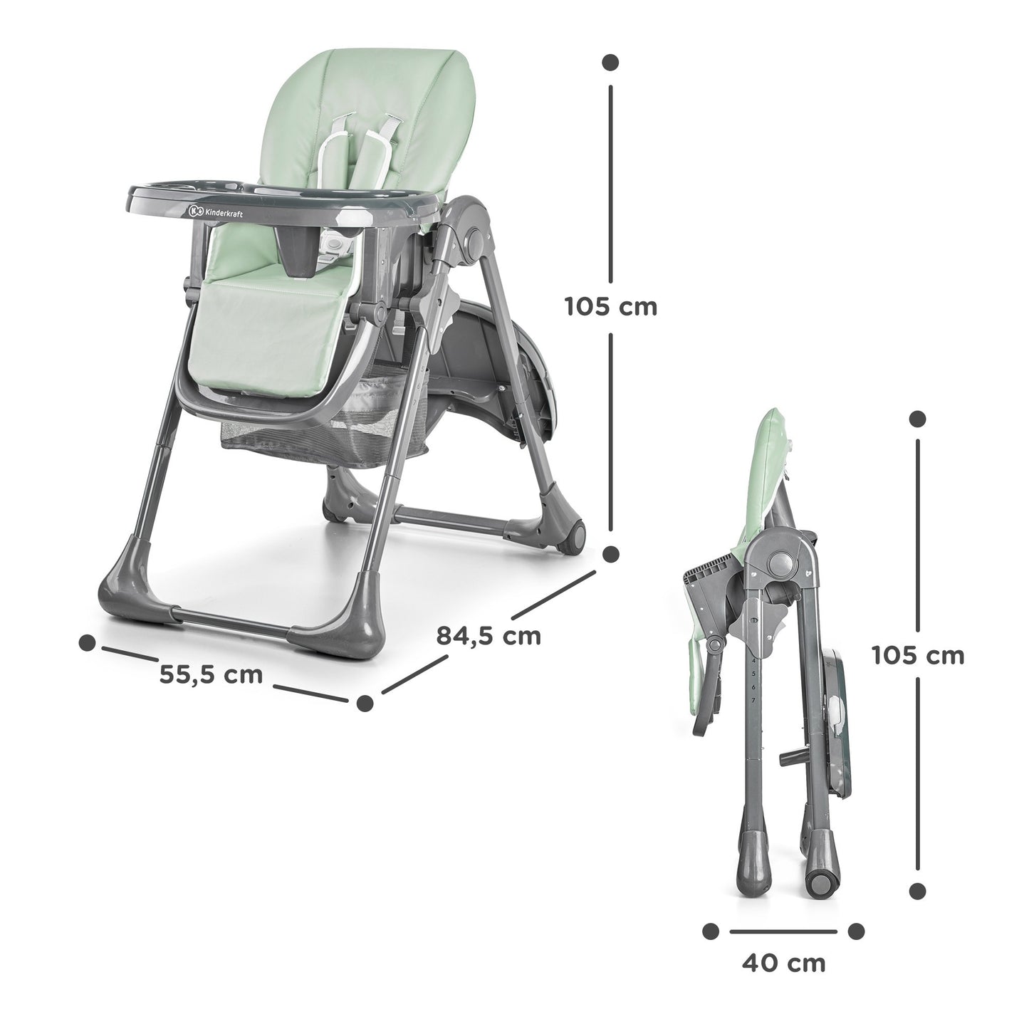 Cadeira alta para bebê TASTEE da Kinderkraft