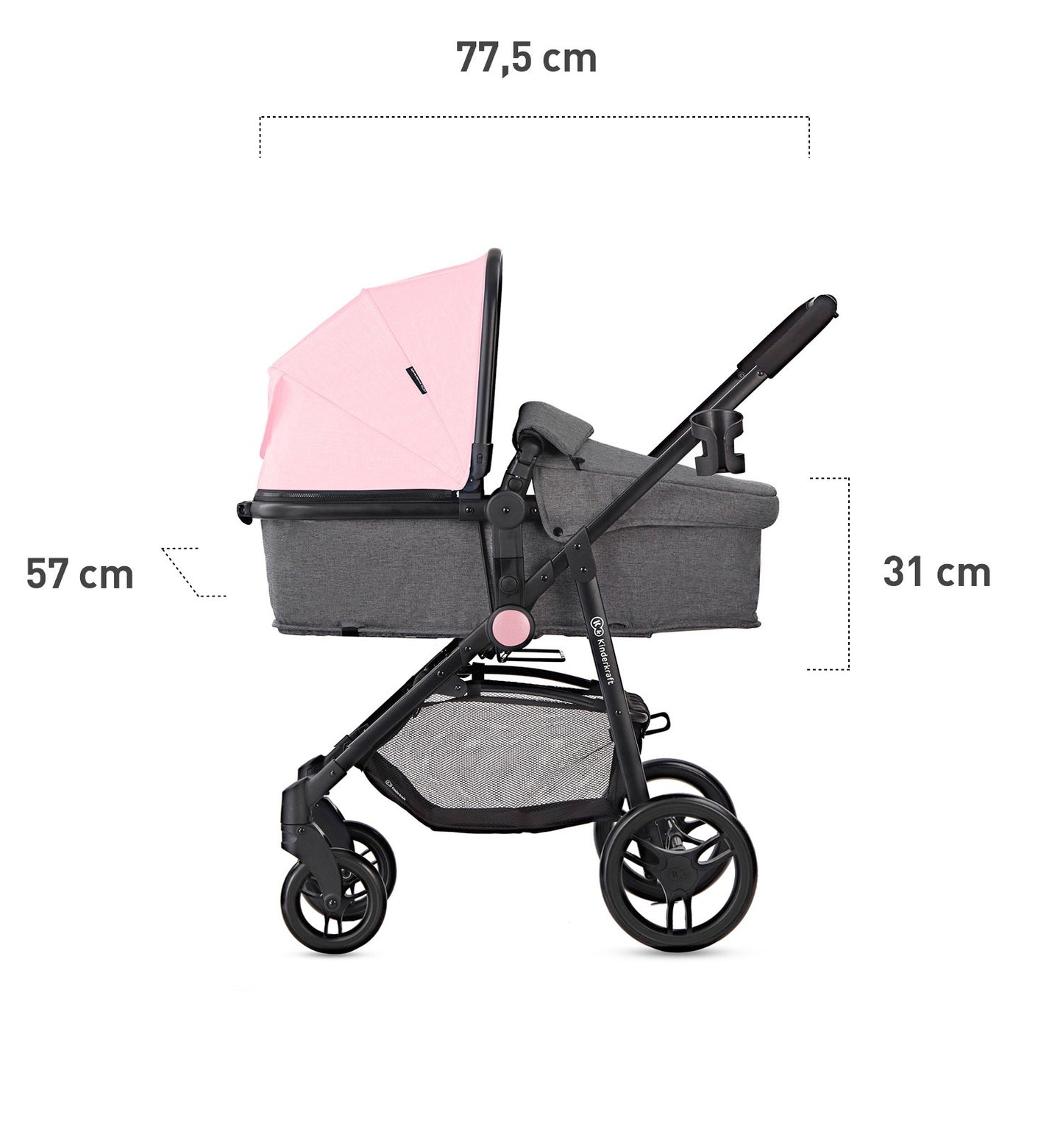 Carrinho de bebê Kinderkraft JULI 3 em 1