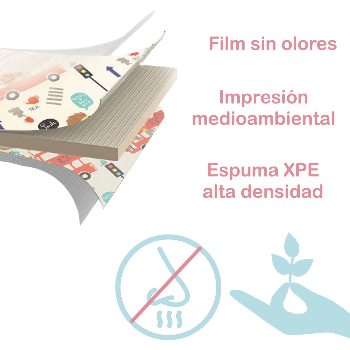 Alfombra de juegos plegable para bebé de Olmitos