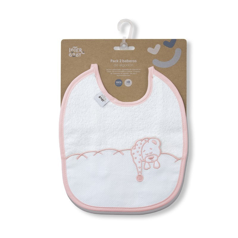Pack 2 baberos Osito Dormilón de Interbaby